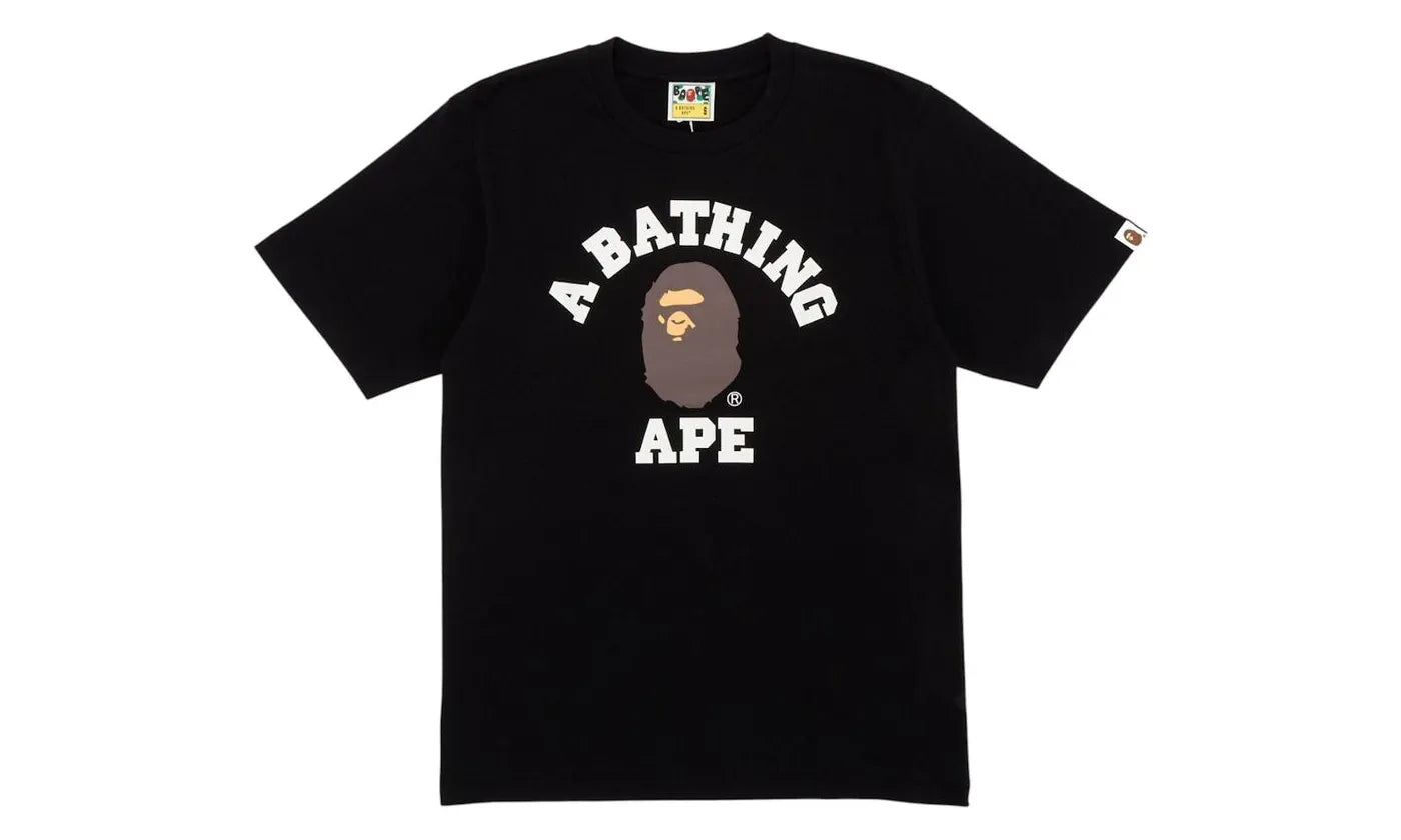 BAPE College Tee Black - BAPE-BACOTBXX-MULTI