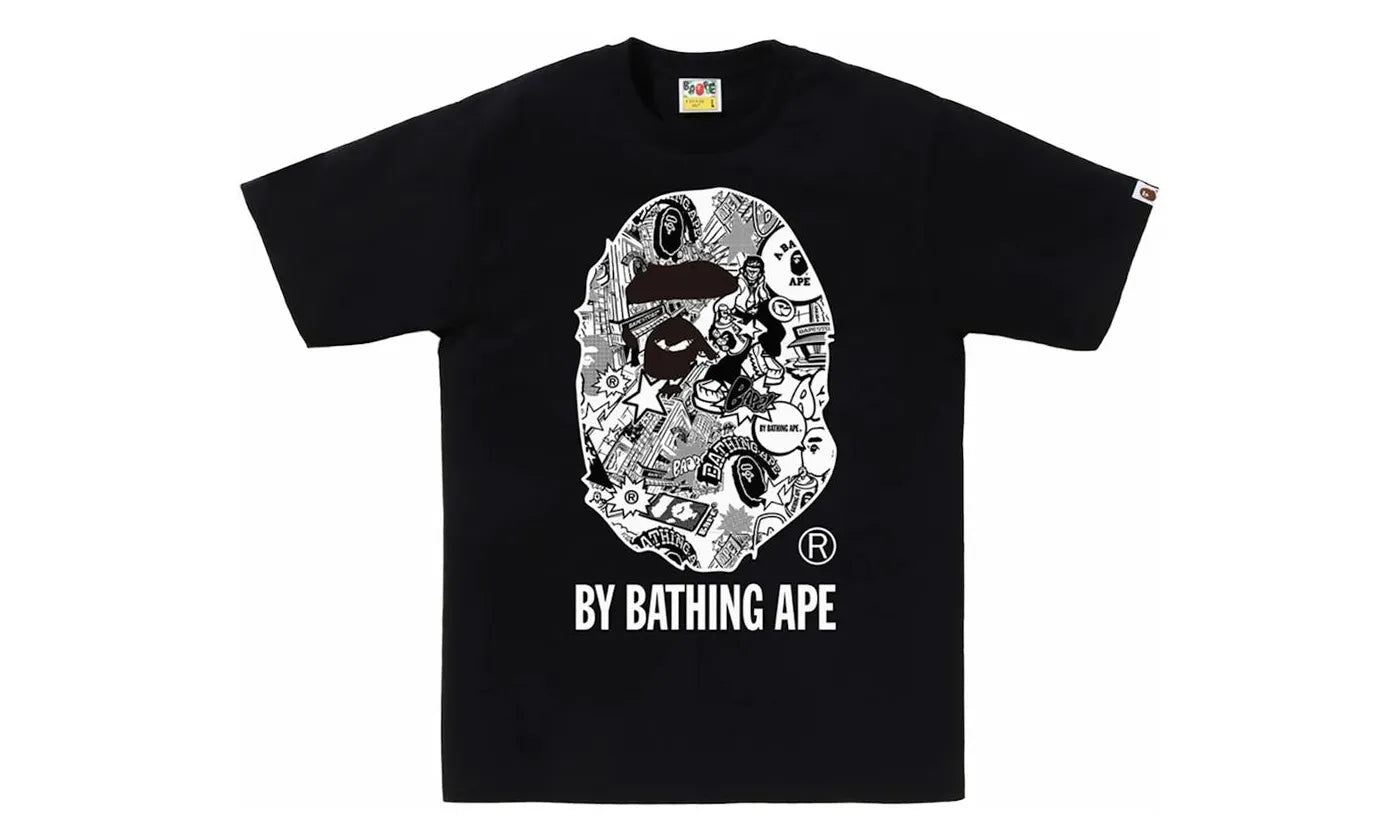 BAPE Comic Art Ape Head Tee Black - 1K30-110-318