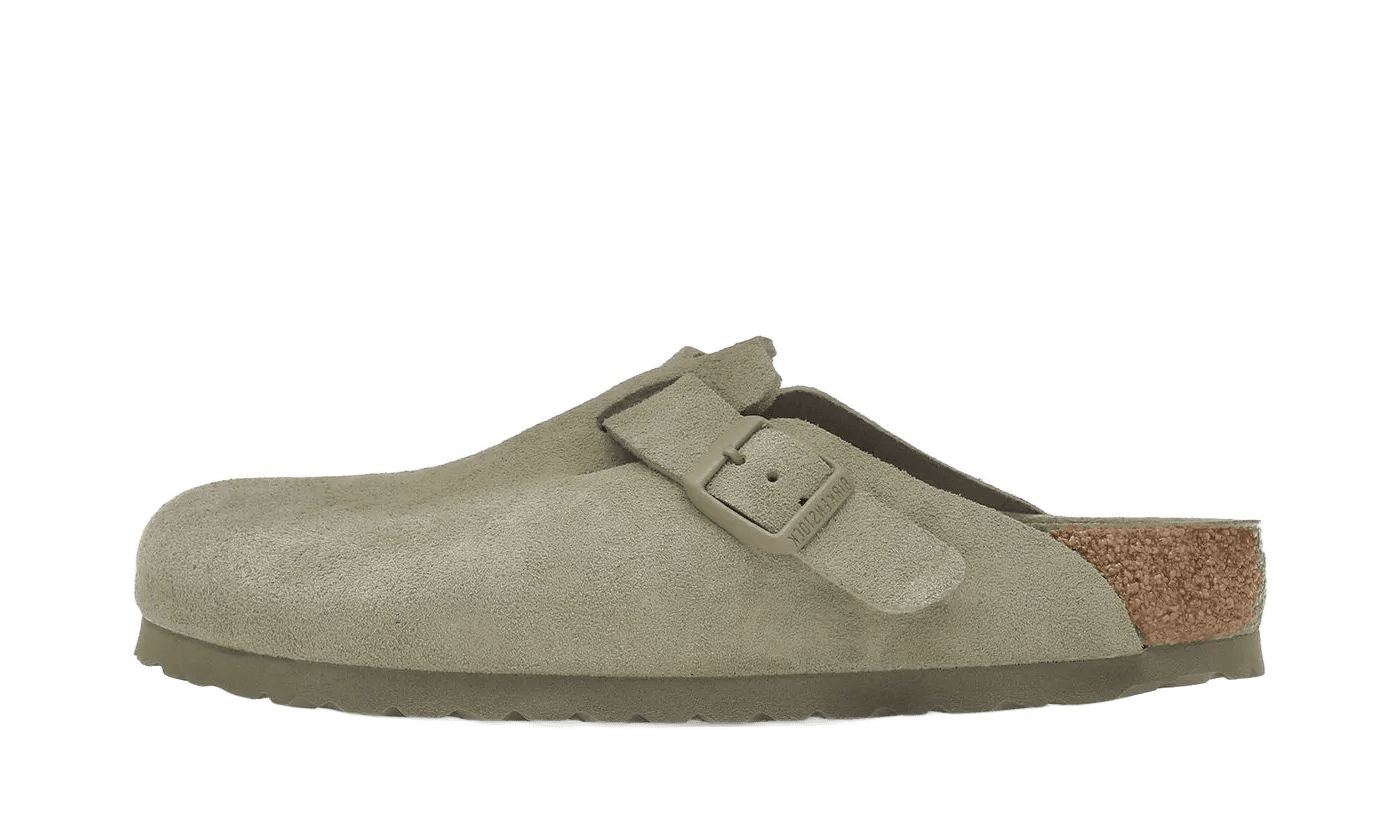 Birkenstock Boston Soft Footbed Suede Faded Khaki