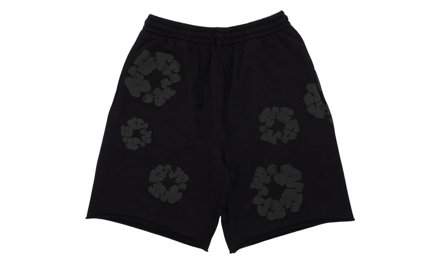 Denim Tears Mono Wreath Sweatshorts Black - DT-DENIM TE-MULTI