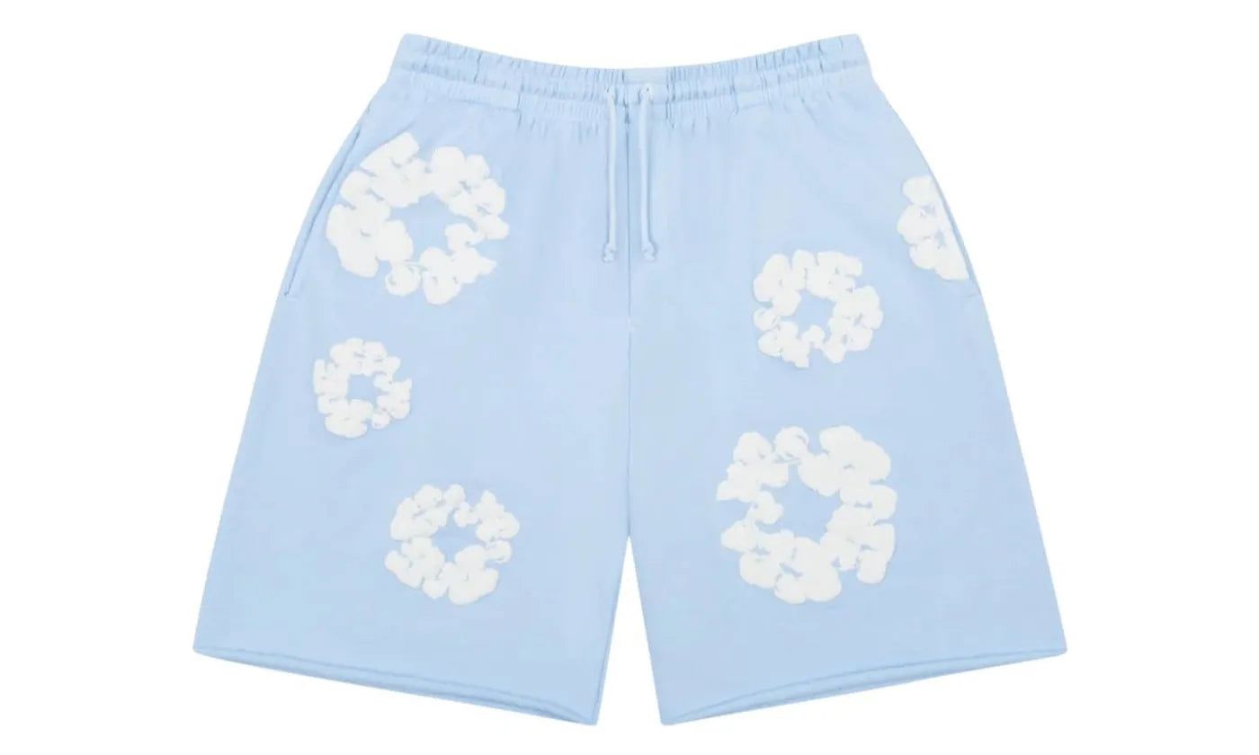 Denim Tears The Cotton Wreath Sweatshorts Powder Blue - DT-DTTCWS-POWDERBLUE1
