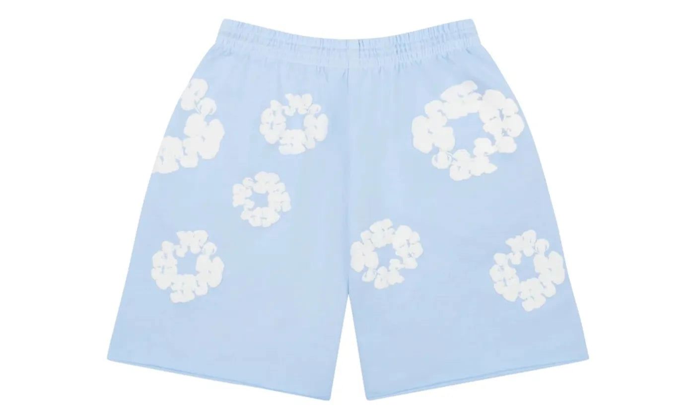 Denim Tears The Cotton Wreath Sweatshorts Powder Blue - DT-DTTCWS-POWDERBLUE1