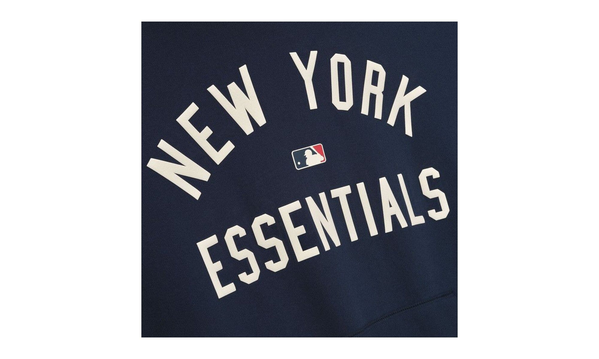 Fear of God Essentials Yankees Sport Hoodie Midnight Navy/Homstead Heather
