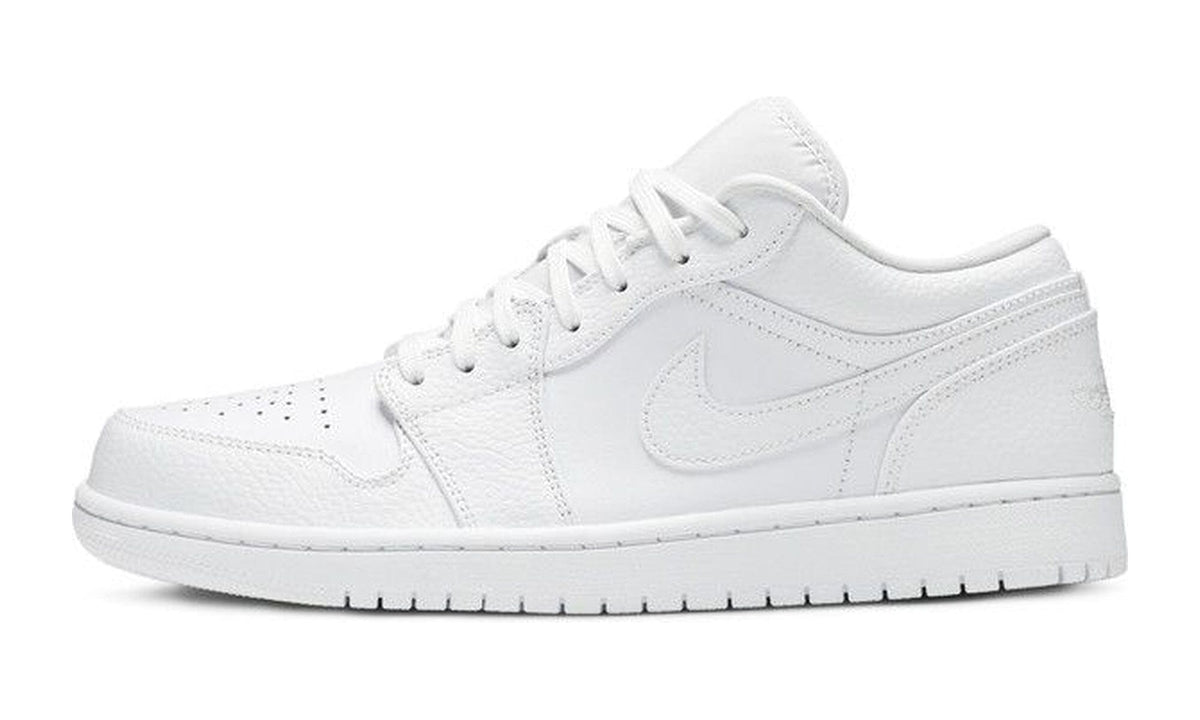 Nike Air Jordan 1 Low Triple White Tumbled Leather