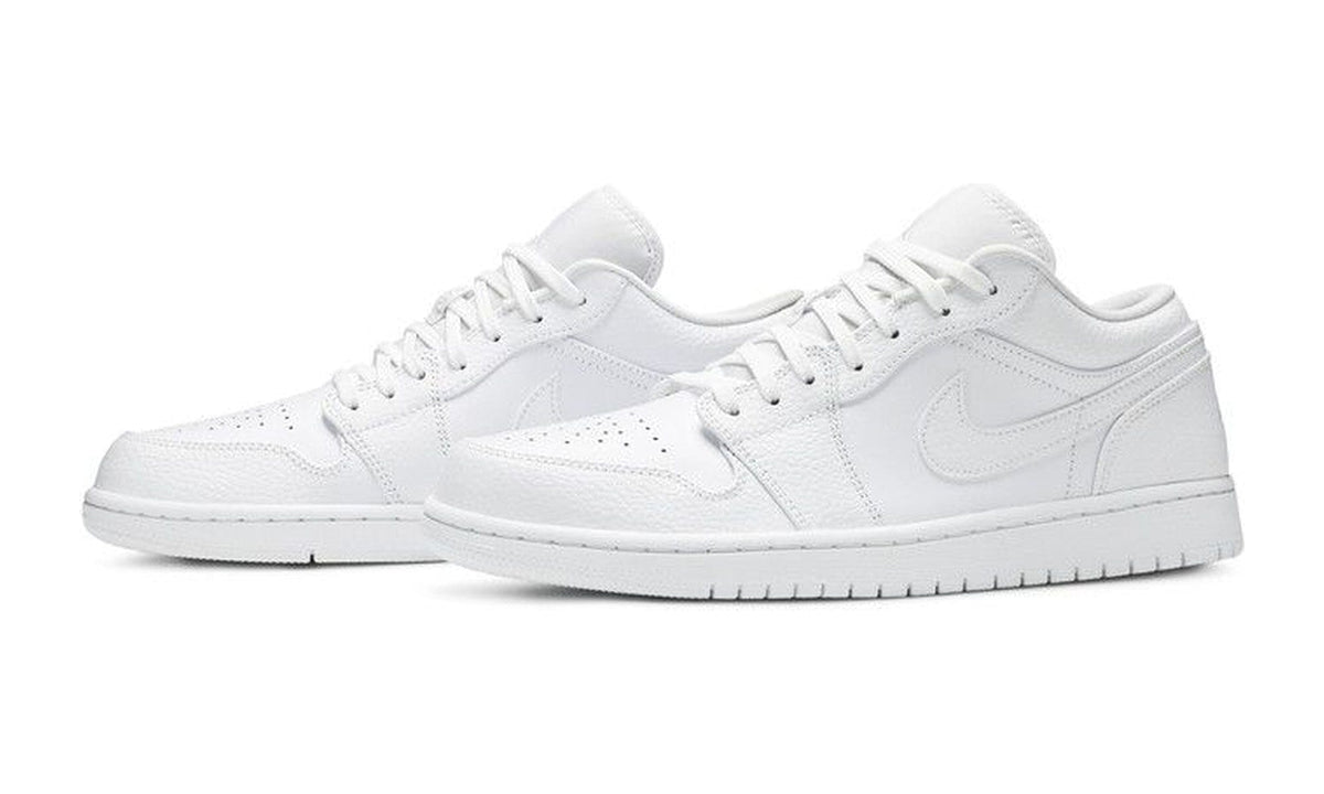 Nike Air Jordan 1 Low Triple White Tumbled Leather