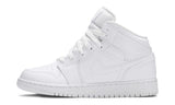 Nike Air Jordan 1 Mid Triple White (GS)