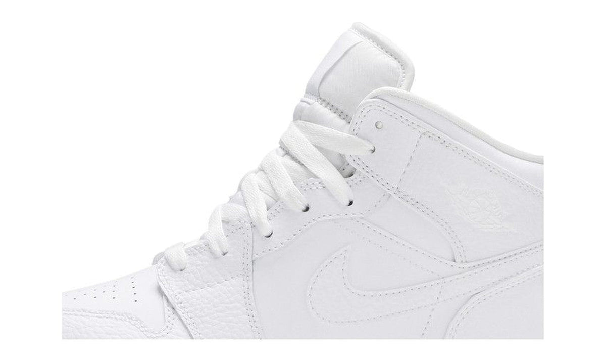 Nike Air Jordan 1 Mid Triple White (GS)