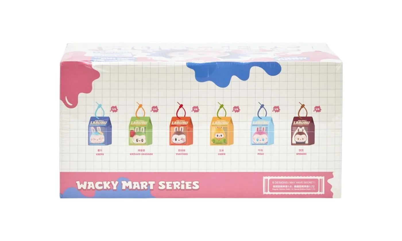 Pop Mart Labubu The Monsters Wacky Mart Series Squishy Charm Sealed Case (6 Blind Box)