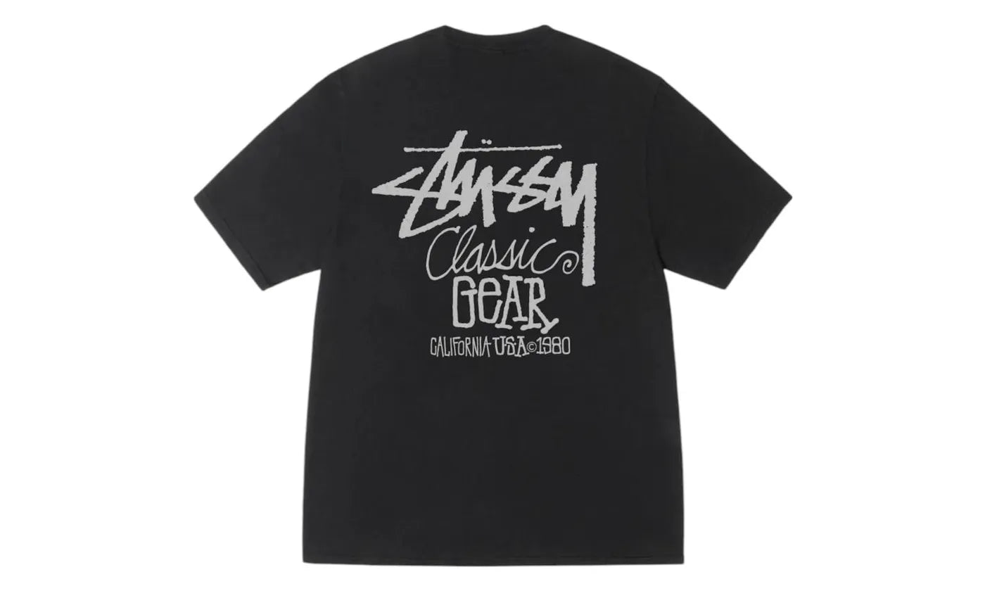 Stussy Classic Gear Pigment Dyed Tee Black - STUS-STUSSY C-MULTI