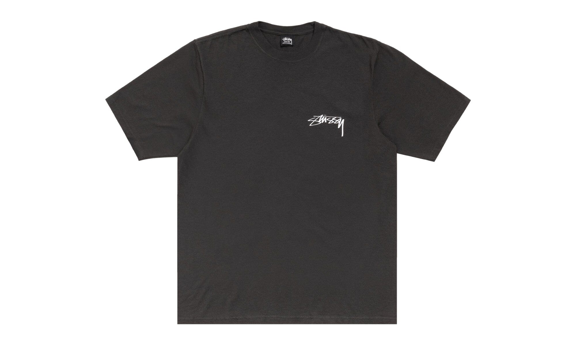 Stussy Stack Pigment Dyed Tee Faded Black