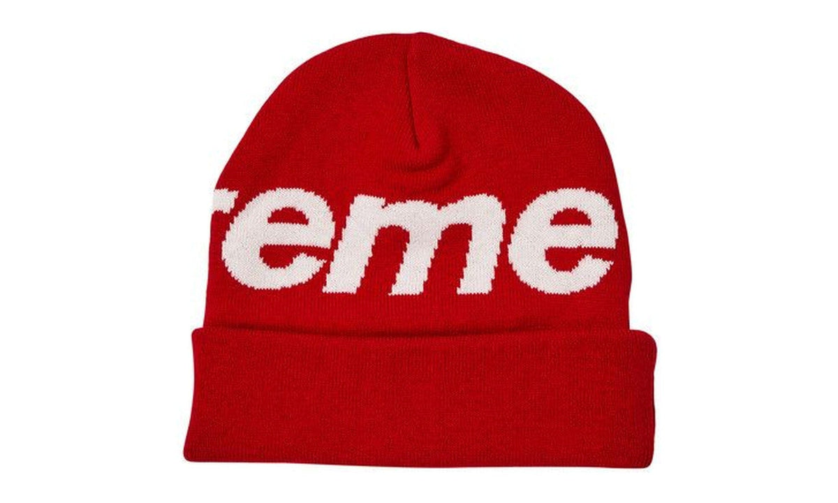 Supreme Big Logo Beanie Red