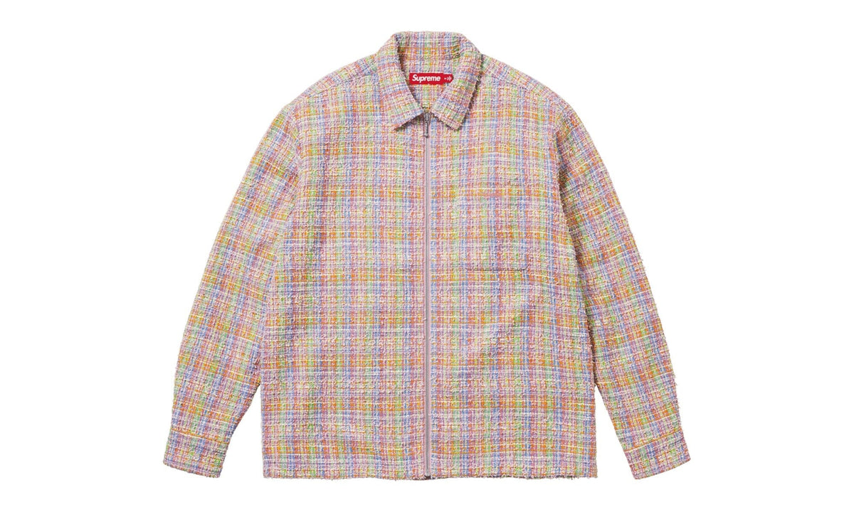 Supreme Bouclé Zip Up Shirt Multicolor