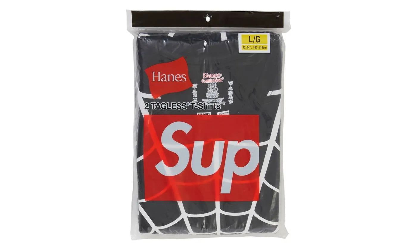 Supreme Hanes Spider-Man Tagless Tees (2 Pack) Black - SUPR-SHSTT(PB-MULTI