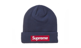 Supreme New Era Box Logo Beanie (FW24) Navy