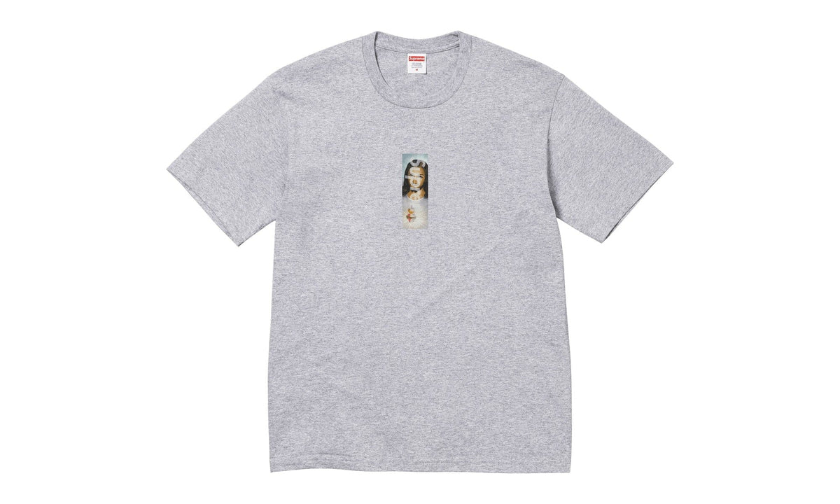 Supreme Prayer Card Box Logo Tee Heather Grey