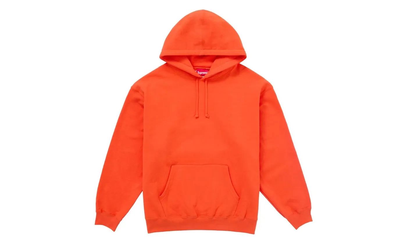 Supreme Satin Applique Hooded Sweatshirt FW24 Bright Orange