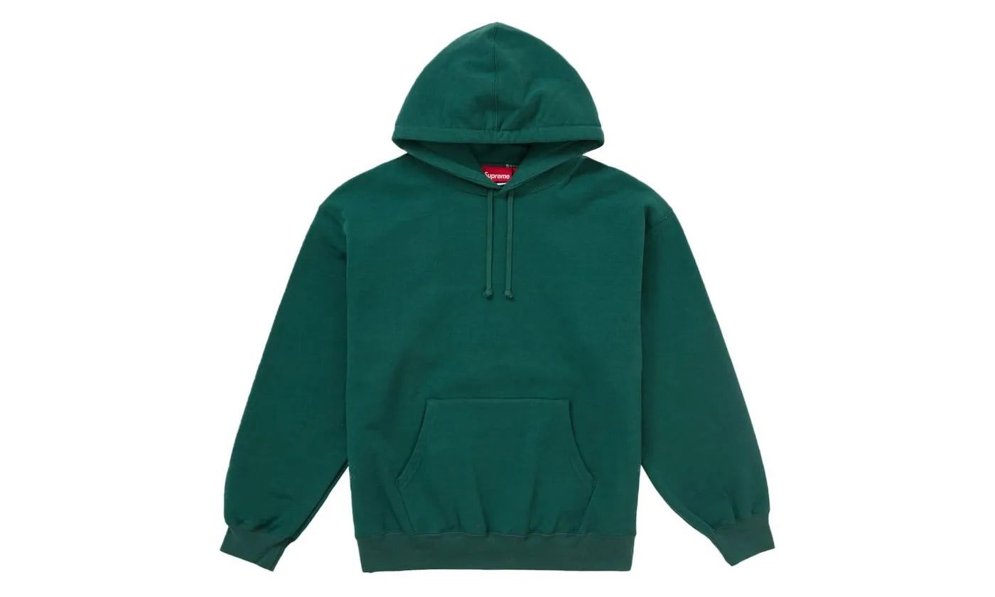 Supreme Satin Applique Hooded Sweatshirt FW24 Dark Green